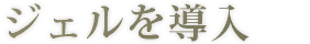 ジェルを導入